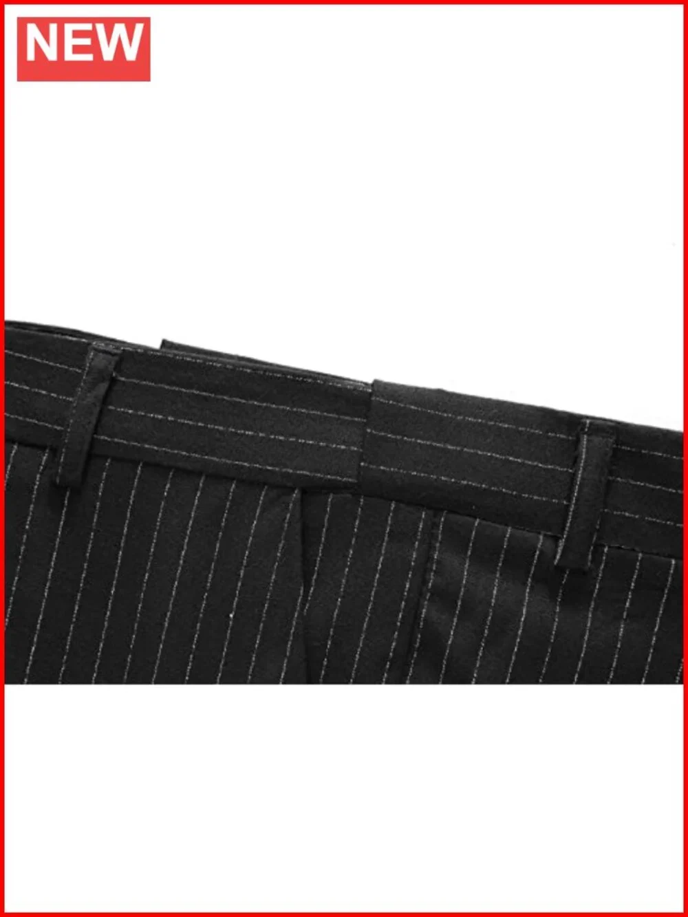 Mens 3 Piece Double Breasted Pinstripe Slim Fit Tuxedo Suit Set Formal
